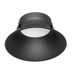 Foco empotrar LED fijo Redondo Ø206mm KONIC 24W 100º UGR19 IP54, Blanco ó Negro
